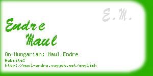 endre maul business card